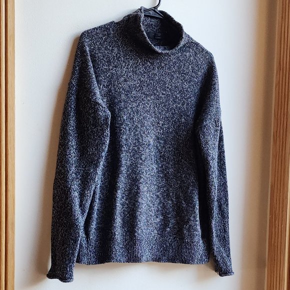 Tahari Speckled Gray Mock Neck Sweater Size Large - Picture 1 of 13